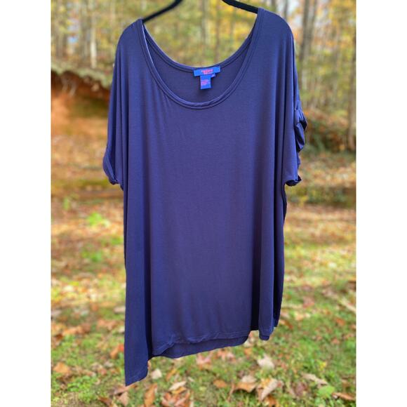 TWIGGY Lot of 2 Shirts Tops Green Blue Short Sleeve Plus Size  SZ 2XL C100143 - Picture 5 of 8